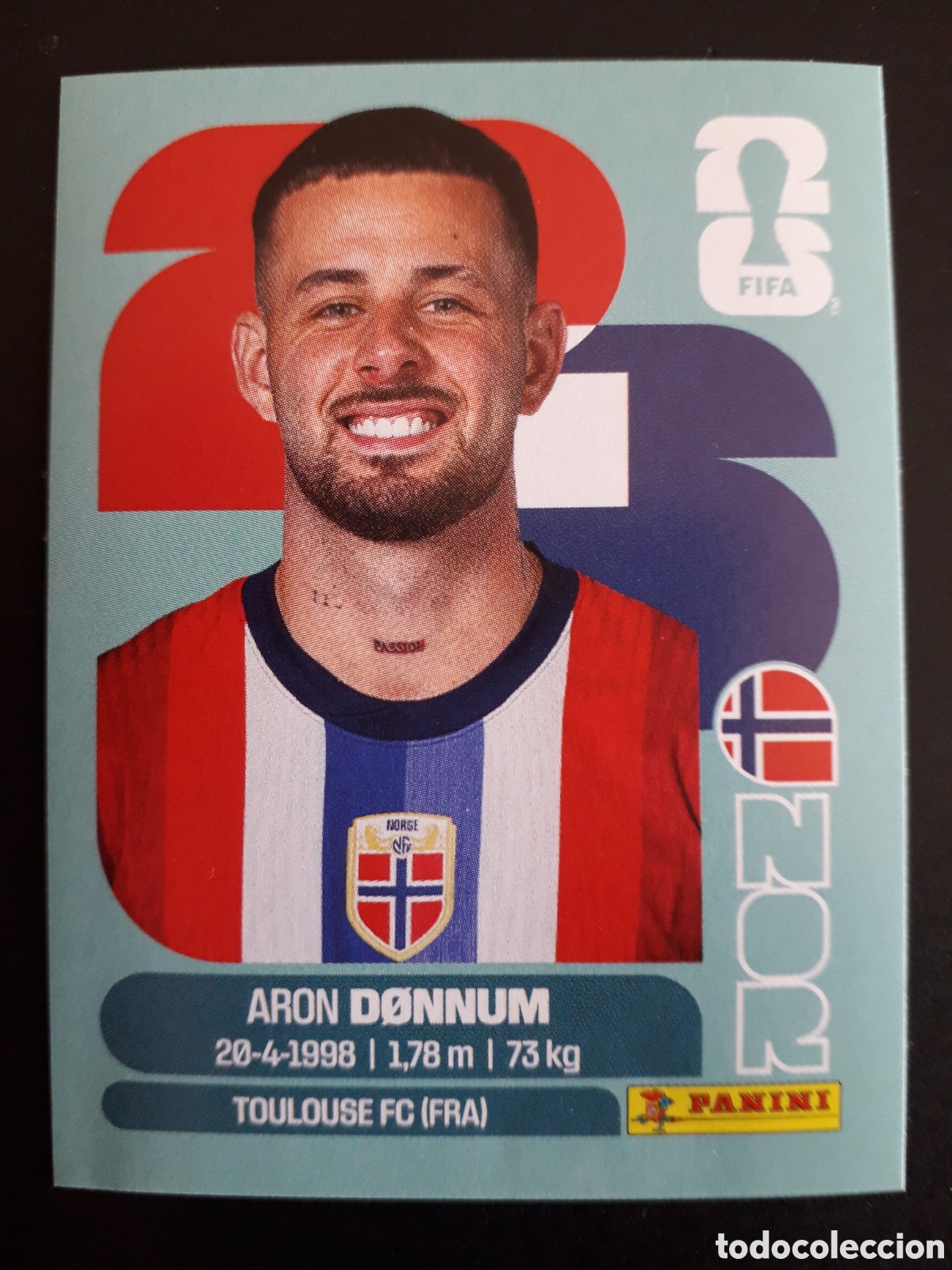 Cromos de f&uacute;tbol: D&Oslash;NNUM NORUEGA NOR 17 MUNDIAL F&Uacute;TBOL 2026 FIFA WORLD CUP PANINI SIN PEGAR PEDIDO M&Iacute;NIMO 3&euro;.