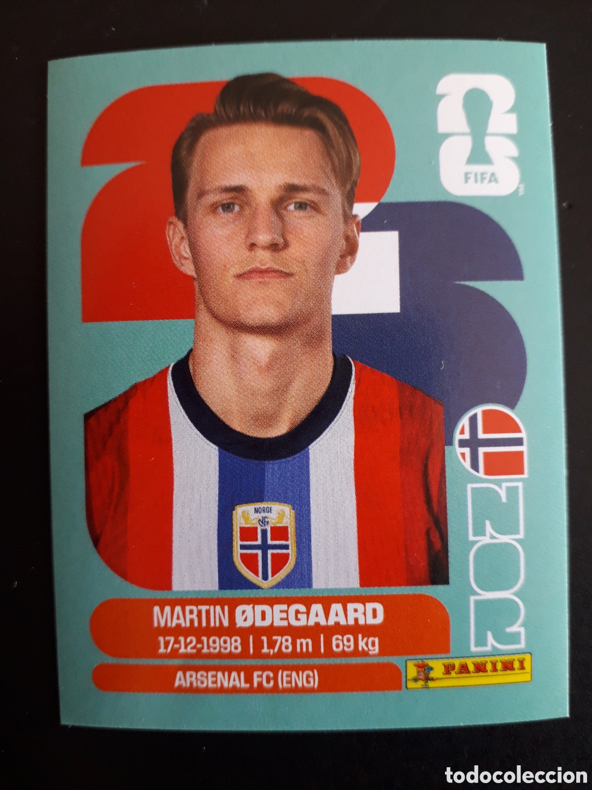 Cromos de f&uacute;tbol: &Oslash;DEGAARD NORUEGA NOR 10 MUNDIAL F&Uacute;TBOL 2026 FIFA WORLD CUP PANINI SIN PEGAR PEDIDO M&Iacute;NIMO 3&euro;