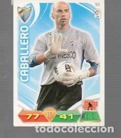 Cromos de f&uacute;tbol: CROMO DE XL ADRENALYN CON BBVA Y PANINI DEL A&Ntilde;O 2011 / 12 DEL MALAGA DEL CABALLERO N&ordm; 163