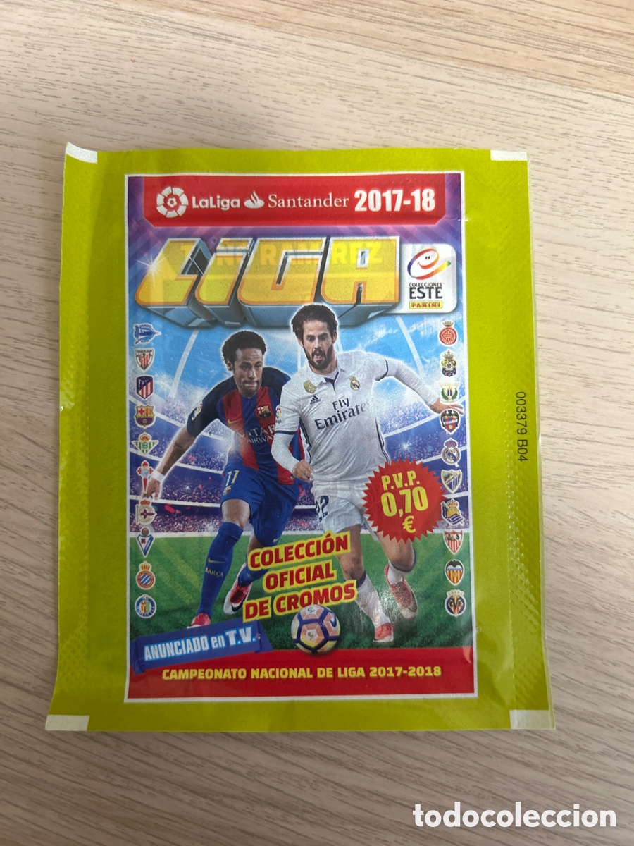 Cromos de f&uacute;tbol: Sobre cromos liga Este Panini 2017 2018 17 18 sin abrir