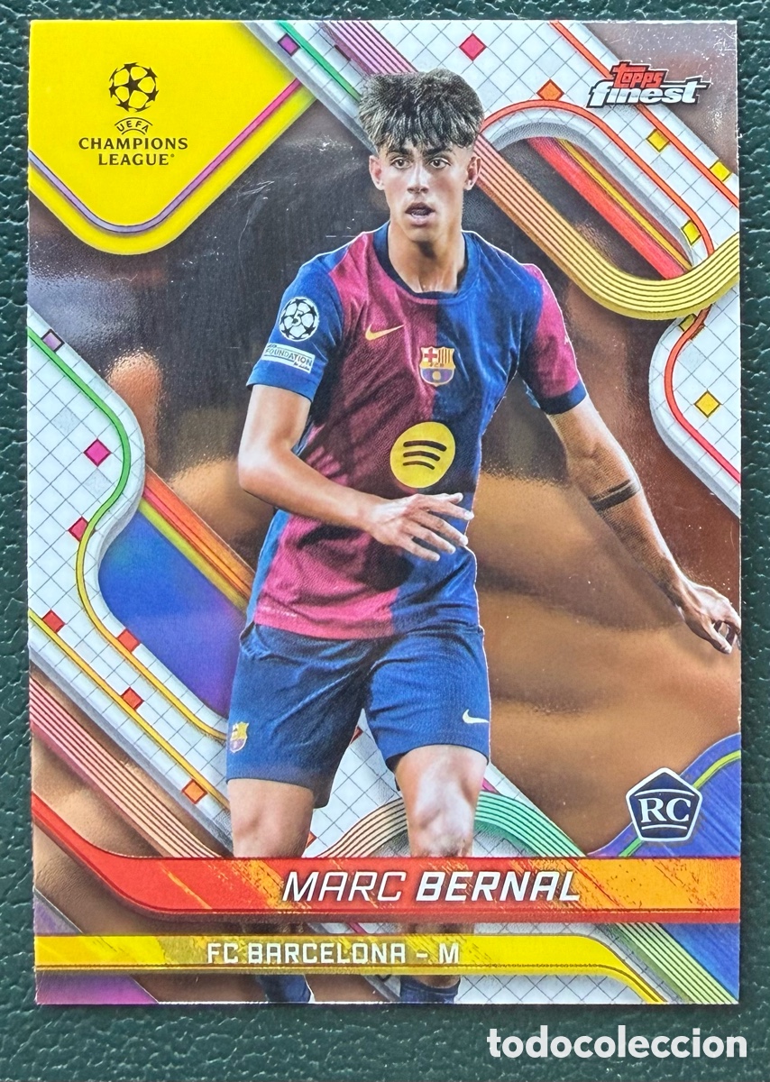 Fu&szlig;ball-Sticker: 93 MARC BERNAL FC BARCELONA FICHAS ALBUM TOPPS FINEST UEFA CLUB COMPETITIONS 2024 2025 24 25