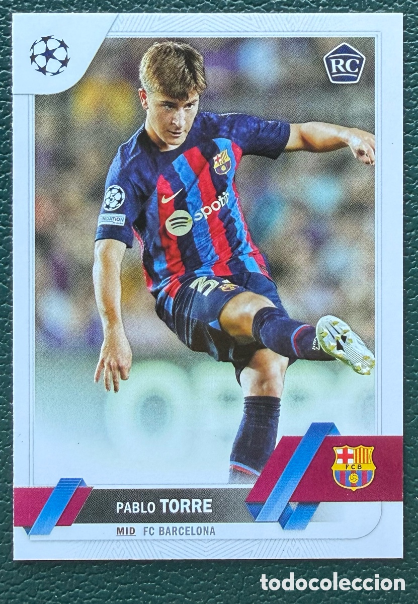 Figurine di Calcio: 32 PABLO TORRE FC BARCELONA FICHAS ALBUM TOPPS UEFA CLUB COMPETITIONS 2022 2023 22 23
