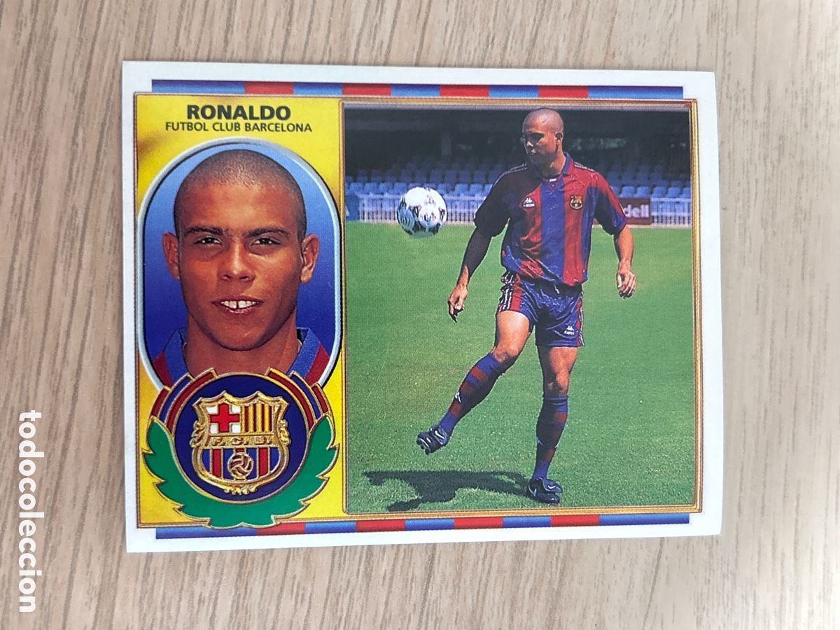 Cromos de f&uacute;tbol: RONALDO ROOKIE BARCELONA LIGA ESTE 1996 1997 96 97 NUNCA PEGADO SIN PEGAR