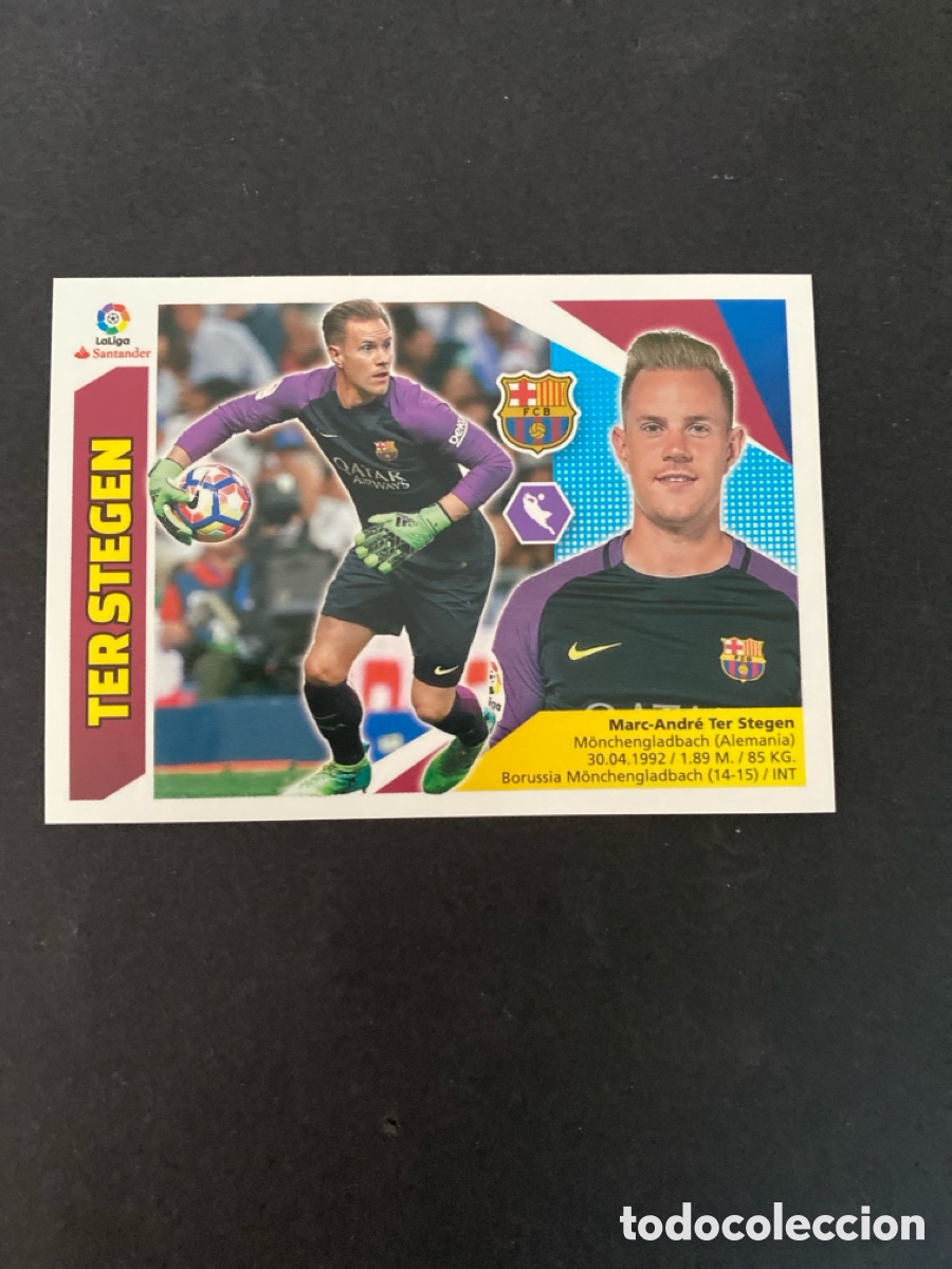 Cromos de f&uacute;tbol: Cromo liga 17/18 FC Barcelona N* 1