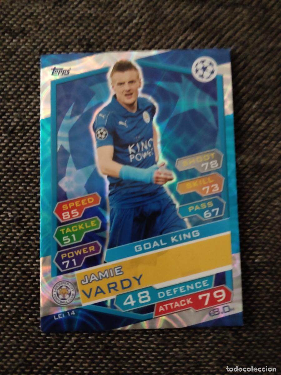 Fu&szlig;ball-Sticker: LEI 14 vardy Leicester goal King match attax UEFA champions league 2016-17