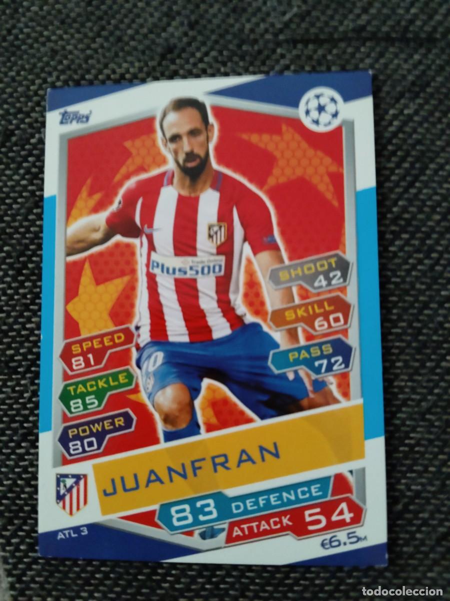 Cromos de f&uacute;tbol: ATL 3 Juanfran atl&eacute;tico de Madrid match attax UEFA champions league 2016-17