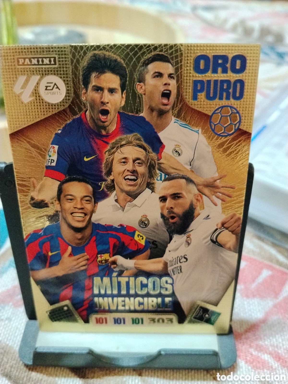 Cromos de f&uacute;tbol: Oro Puro / M&iacute;ticos Invencible / Adrenalyn XL