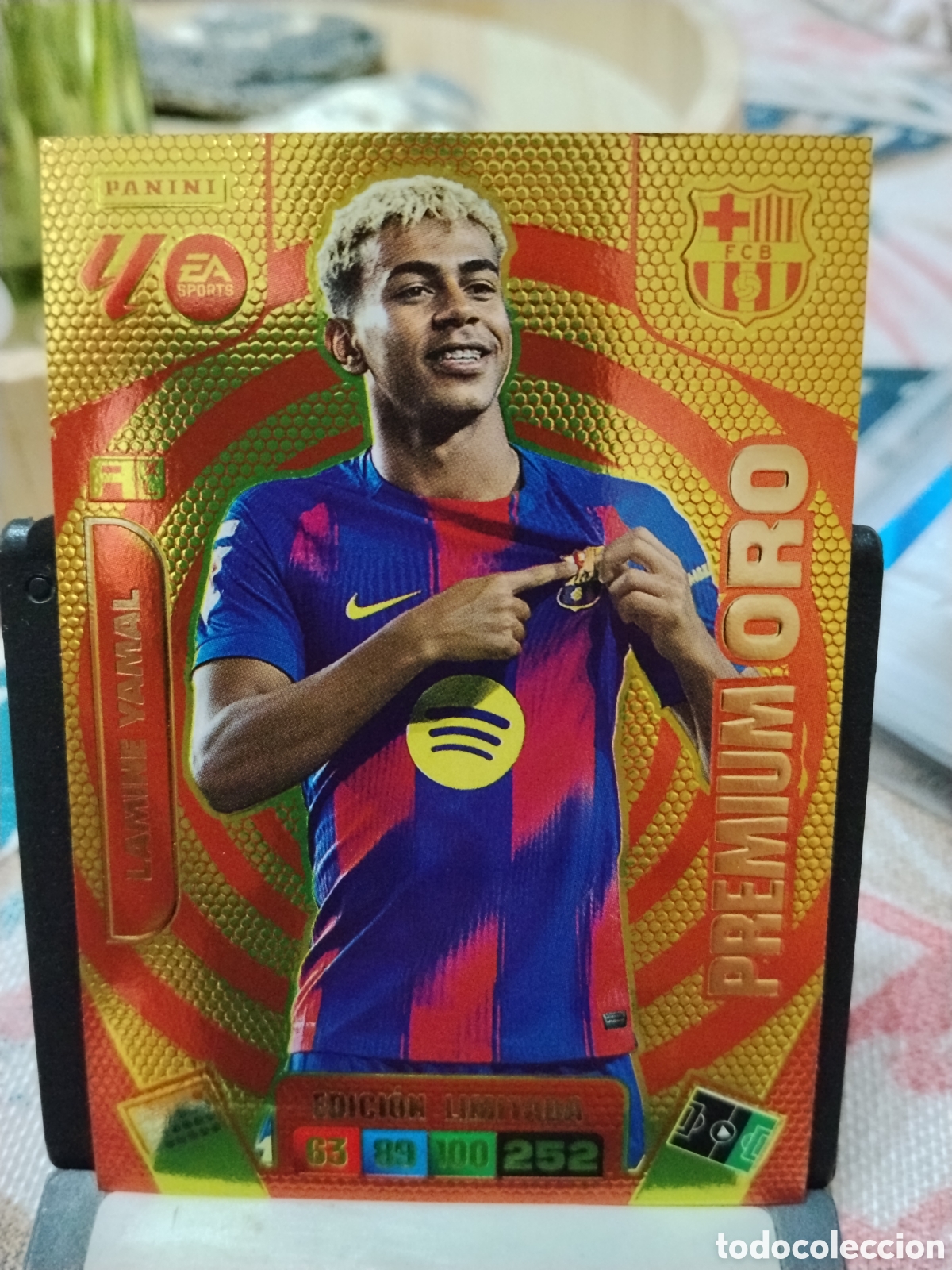 Cromos de f&uacute;tbol: Lamine Yamal - Premium Oro - Adrenalyn XL