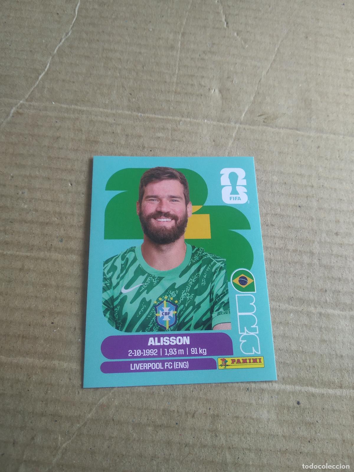 Cromos de f&uacute;tbol: BRA 2 ALISSON BRASIL CROMO FUTBOL PANINI MUNDIAL 2026 WORLD CUP COPA MUNDO