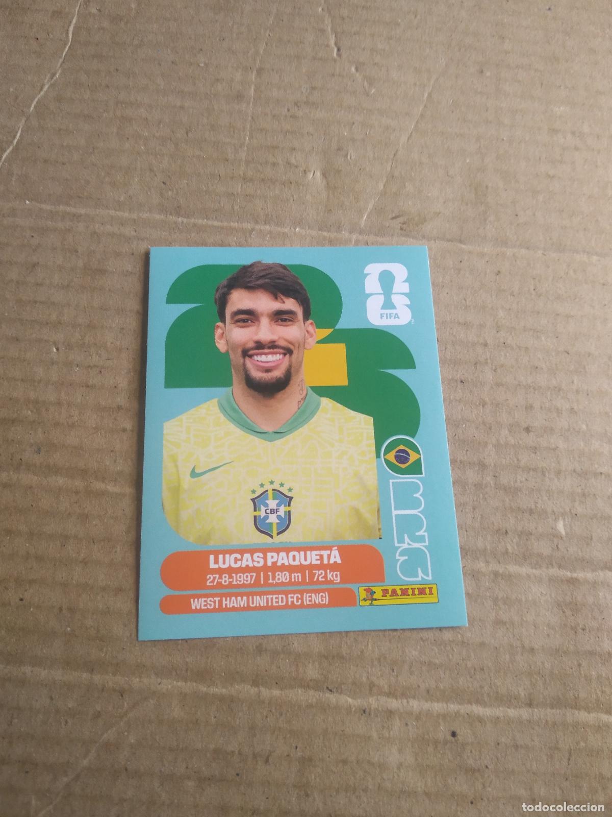 Cromos de f&uacute;tbol: BRA 9 LUCAS PAQUETA BRASIL CROMO FUTBOL PANINI MUNDIAL 2026 WORLD CUP COPA MUNDO