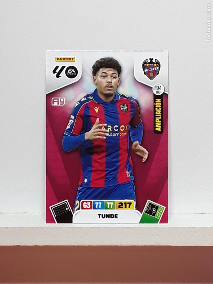 Cromos de f&uacute;tbol: ADRENALYN 2025 2026 25 26 ALBUM PANINI LIGA N 194BIS 194 BIS LEVANTE LIMITADA TUNDE