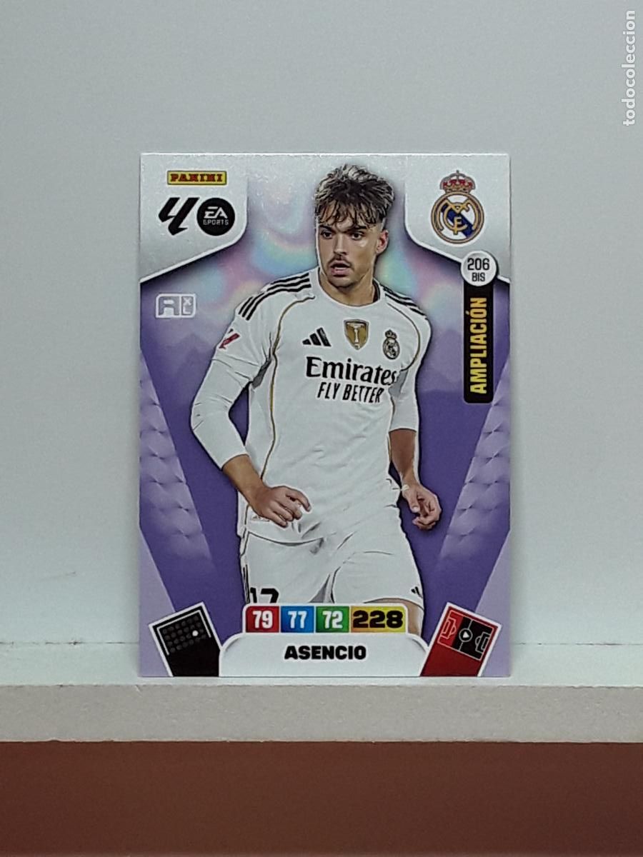 Cromos de f&uacute;tbol: ADRENALYN 2025 2026 25 26 ALBUM PANINI LIGA N 206BIS 206 BIS REAL MADRID LIMITADA ASENCIO