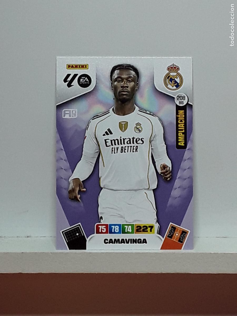 Cromos de f&uacute;tbol: ADRENALYN 2025 2026 25 26 ALBUM PANINI LIGA N 208BIS 208 BIS REAL MADRID LIMITADA CAMAVINGA