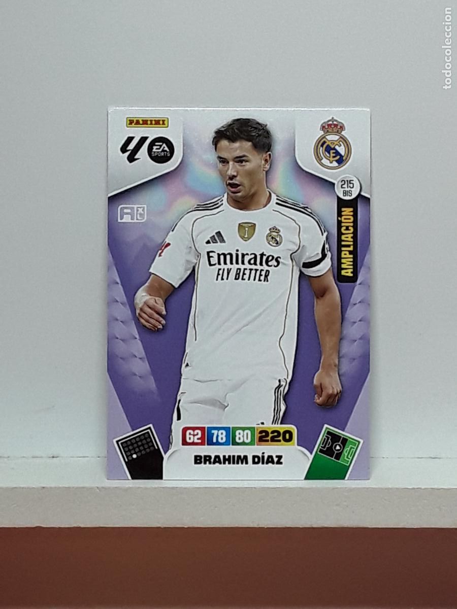 Cromos de f&uacute;tbol: ADRENALYN 2025 2026 25 26 ALBUM PANINI LIGA N 215BIS 215 BIS REAL MADRID LIMITADA BRAHIM DIAZ