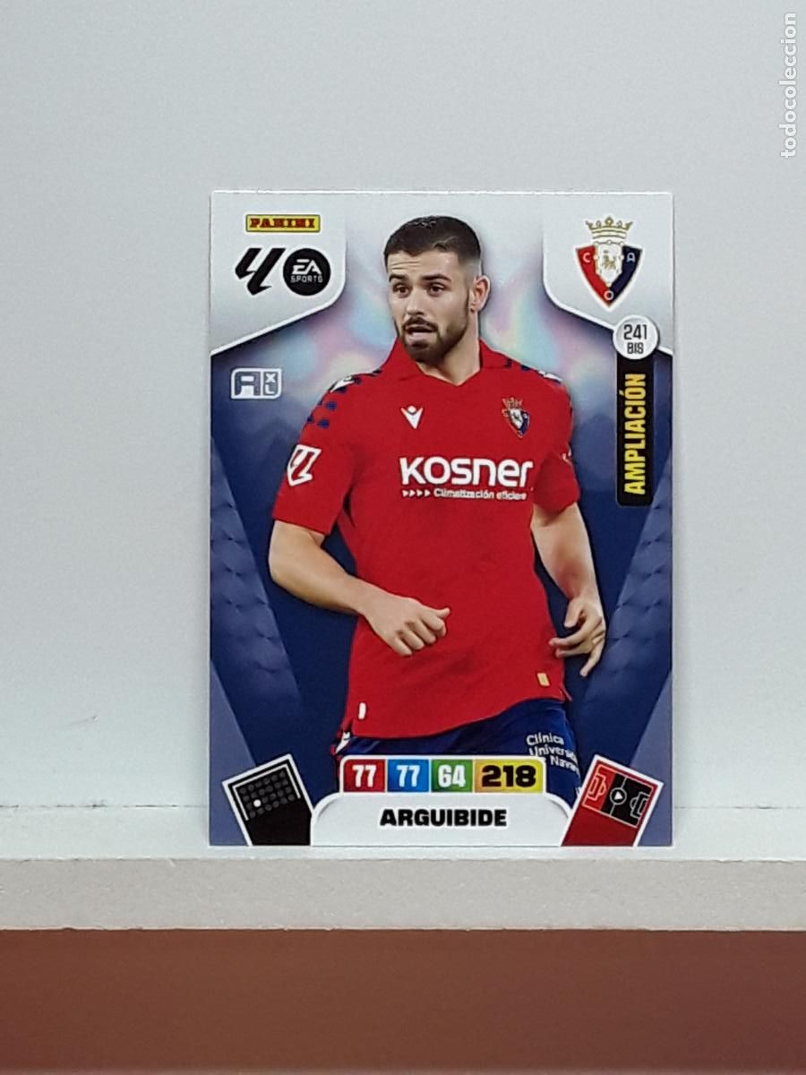 Cromos de f&uacute;tbol: ADRENALYN 2025 2026 25 26 ALBUM PANINI LIGA N 241BIS 241 BIS OSASUNA LIMITADA ARGUIBIDE