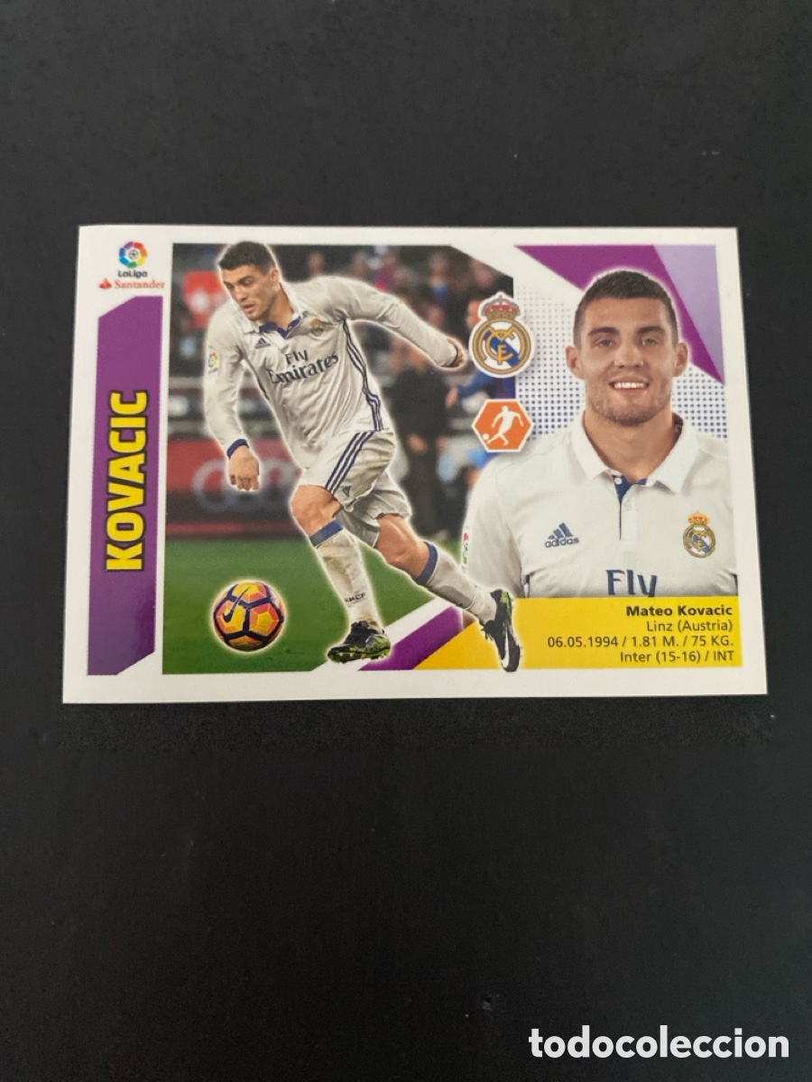 Cromos de f&uacute;tbol: Cromo liga 17/18 Real Madrid N*9B