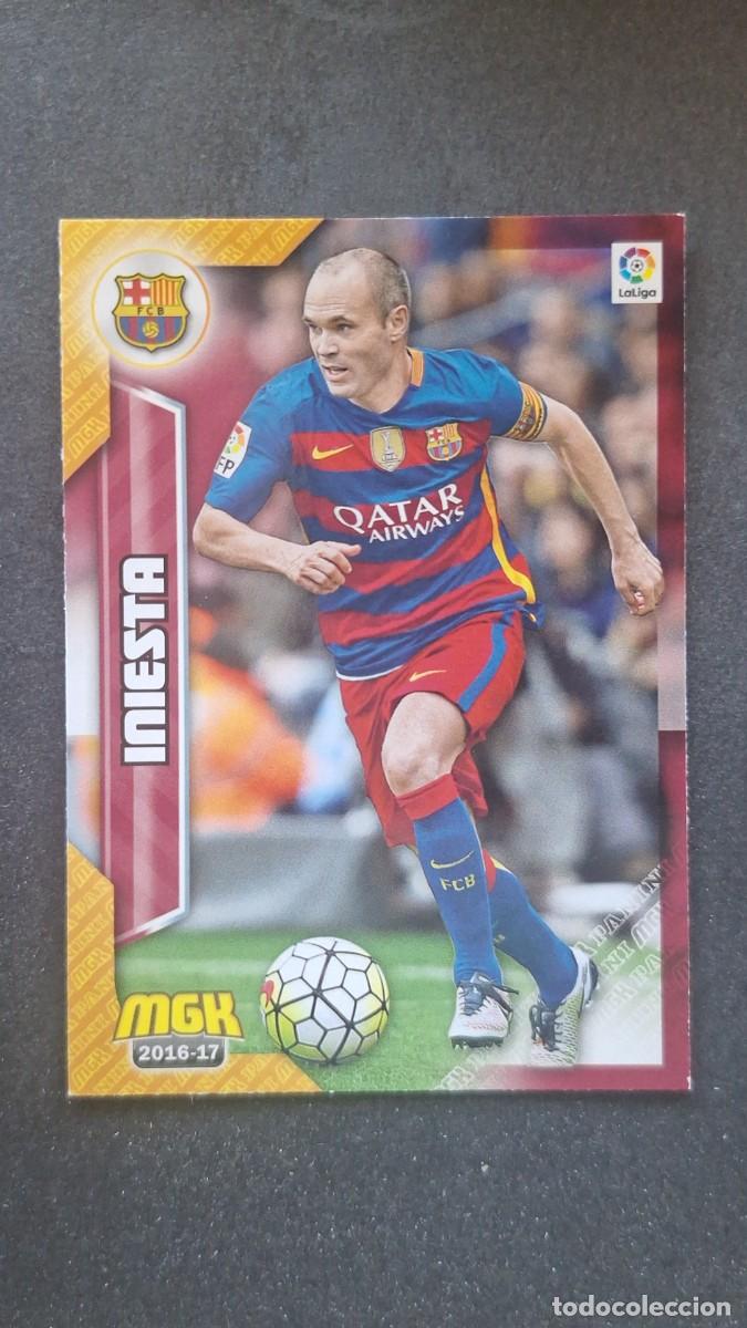Cromos de f&uacute;tbol: L1 INIESTA F. C. BARCELONA 95 PANINI MEGACRACKS 2016 2017 16 17