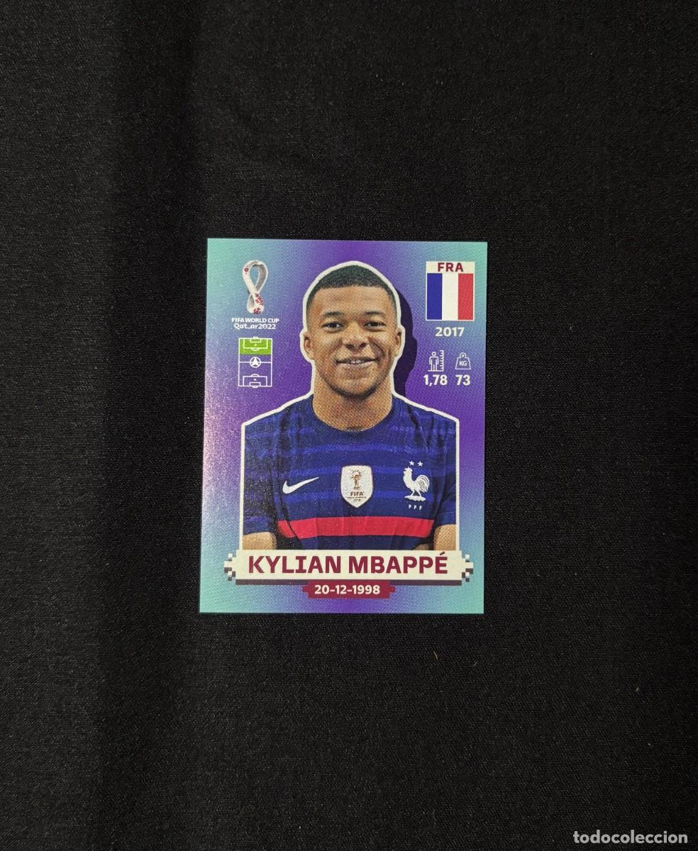 Cromos de f&uacute;tbol: Cromo Panini Mundial Qatar 2022 Kylian Mbapp&eacute; Francia FRA19