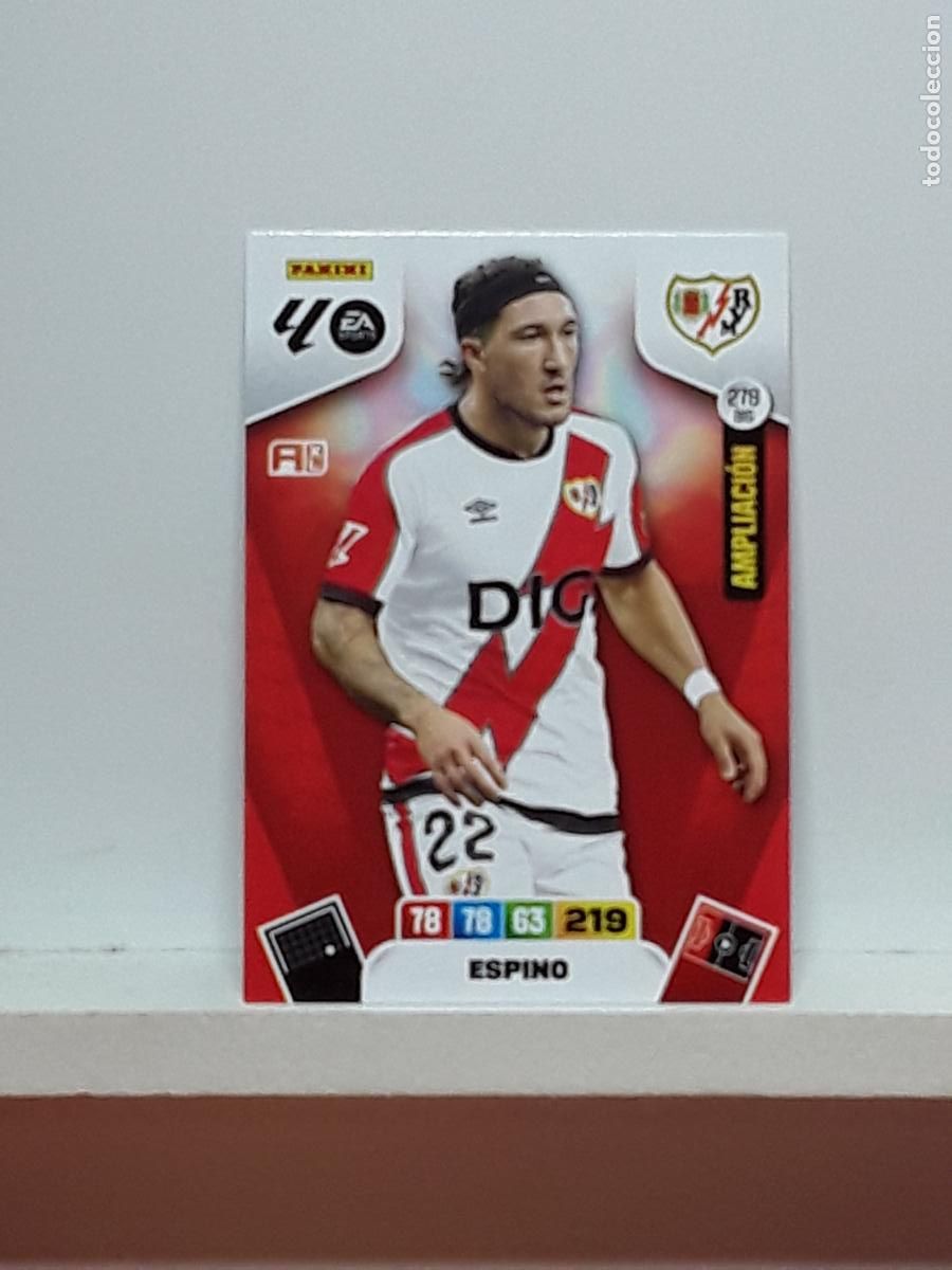 Cromos de f&uacute;tbol: ADRENALYN 2025 2026 25 26 ALBUM PANINI LIGA N 278BIS 278 BIS RAYO VALLECANO LIMITADA ESPINO