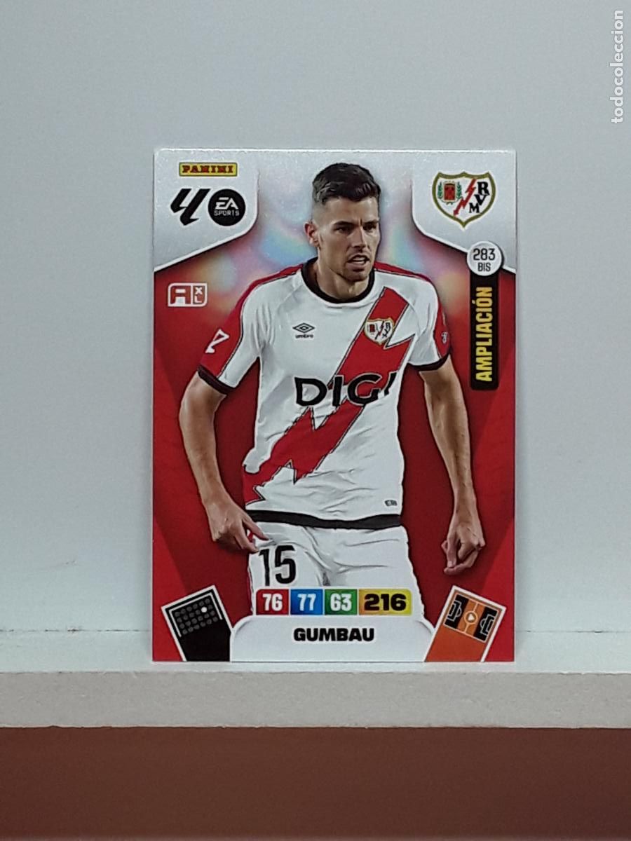 Cromos de f&uacute;tbol: ADRENALYN 2025 2026 25 26 ALBUM PANINI LIGA N 283BIS 283 BIS RAYO VALLECANO LIMITADA GUMBAU