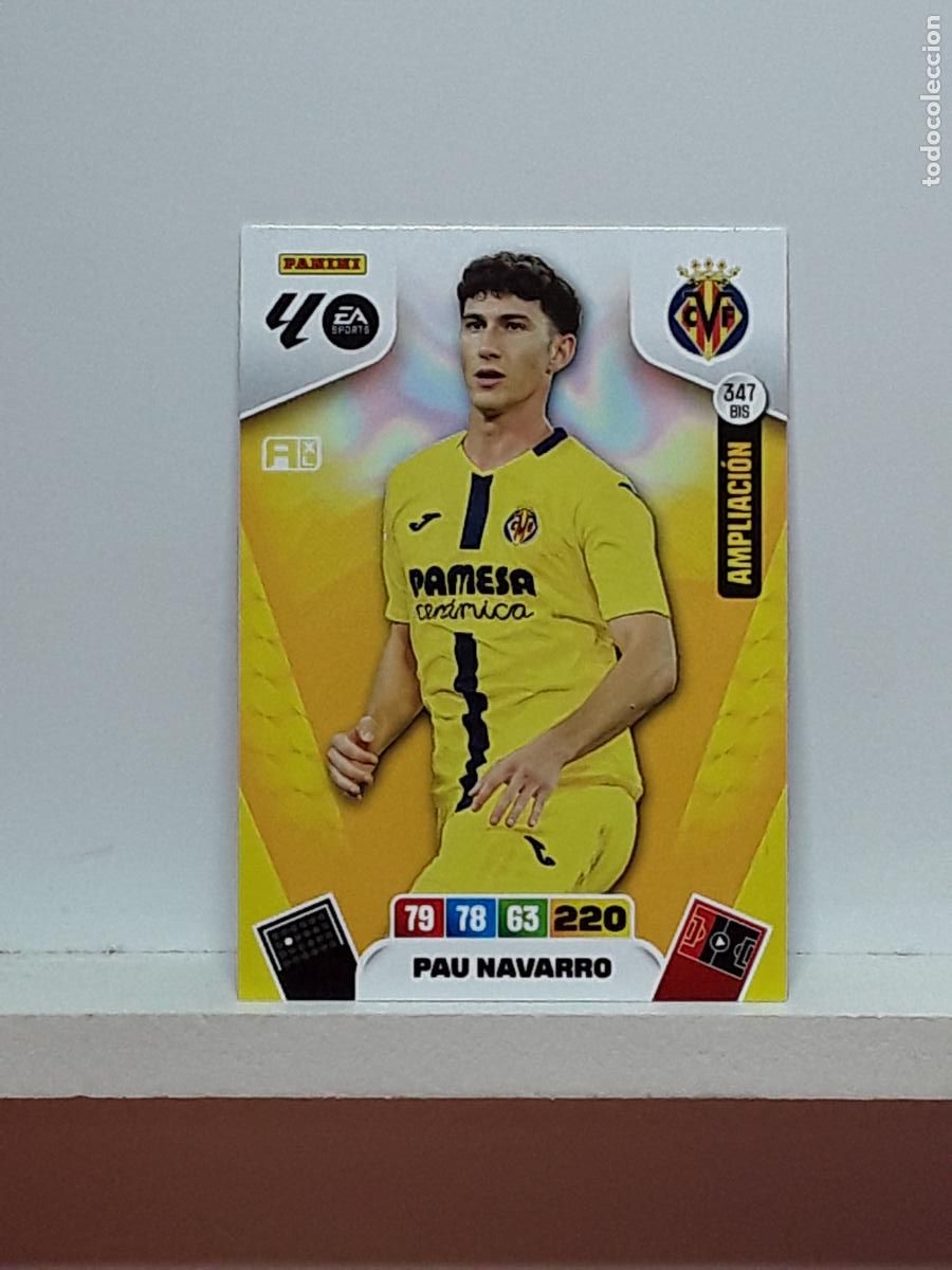 Cromos de f&uacute;tbol: ADRENALYN 2025 2026 25 26 ALBUM PANINI LIGA N 347BIS 347 BIS VILLARREAL LIMITADA PAU NAVARRO