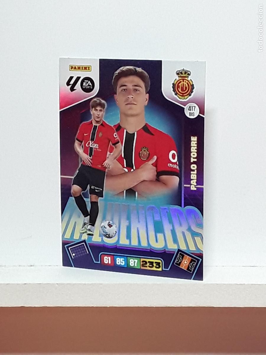 Cromos de f&uacute;tbol: ADRENALYN 2025 2026 25 26 ALBUM PANINI LIGA N 417BIS 417 BIS MALLORCA LIMITADA PABLO TORRE