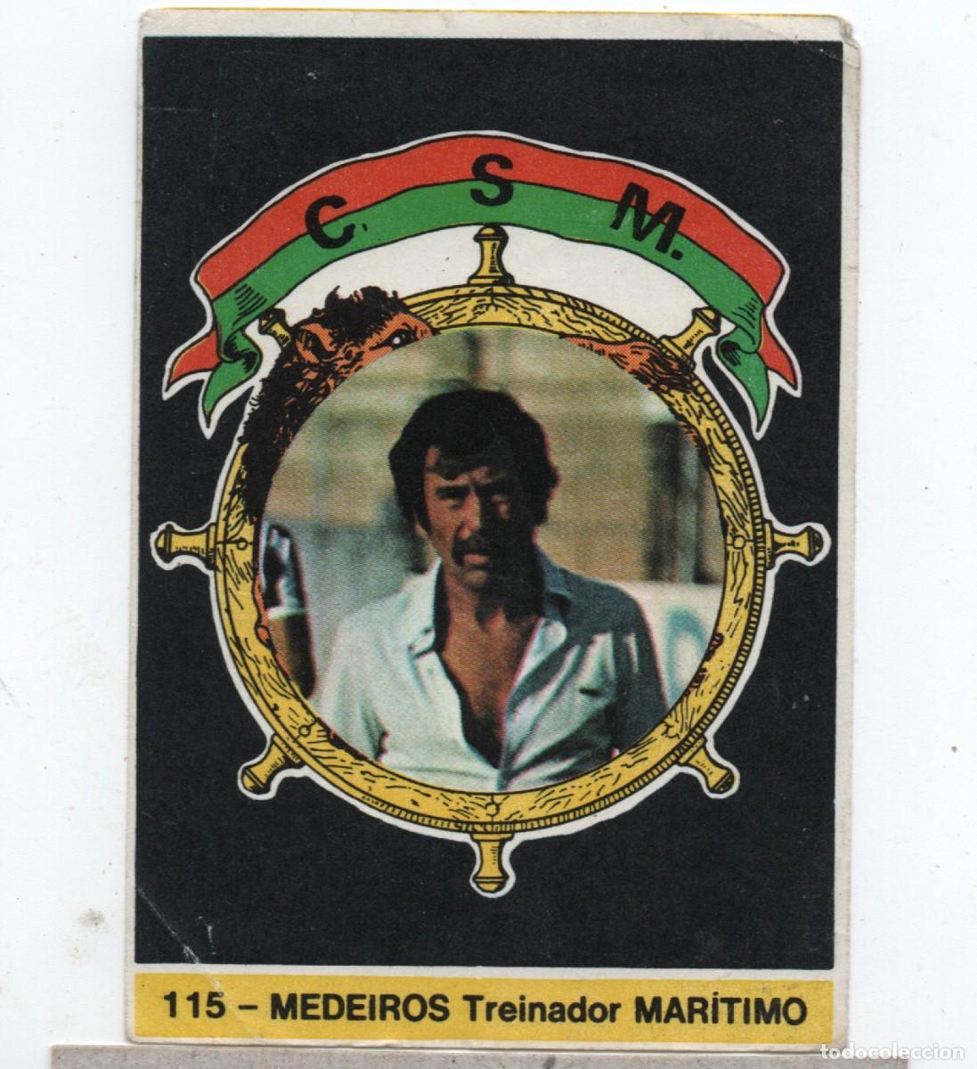 Figurine di Calcio: PORTUGAL OLD FOOTBALL STICKER # 115 - MEDEIROS, TREINADOR, MAR&Iacute;TIMO, NORMAL CONDITION