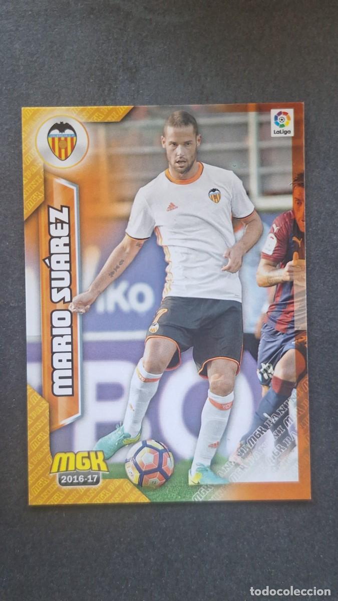 Cromos de f&uacute;tbol: L1 MARIO SUAREZ VALENCIA C. F. 502 PANINI MEGACRACKS 2016 2017 16 17