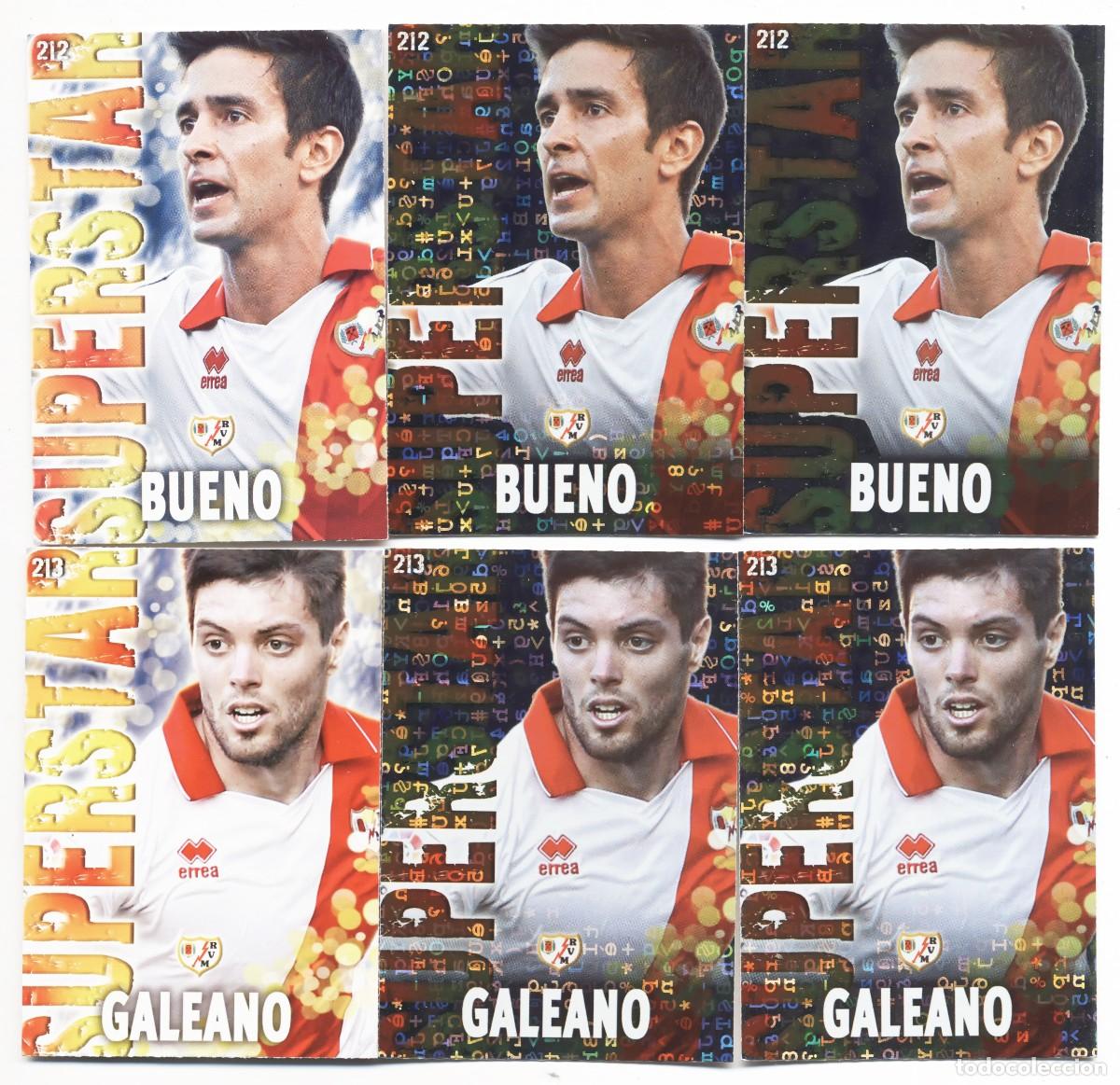 Cromos de f&uacute;tbol: RAYO VALLECANO BUENO N&ordm; 212 SUPERSTAR BRILLO LETRAS MUNDICROMO FICHA LIGA 2013 2014 13 14