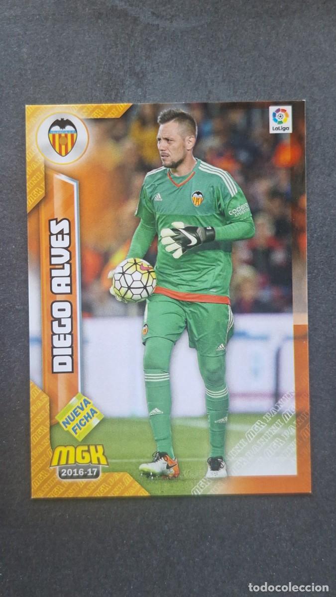 Fu&szlig;ball-Sticker: L1 DIEGO ALVES VALENCIA C. F. 490 BIS NUEVA FICHA PANINI MEGACRACKS 2016 2017 16 17