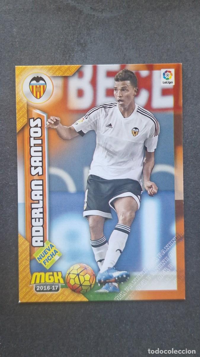 Cromos de f&uacute;tbol: L1 ADERLAN SANTOS VALENCIA C. F. 492 BIS NUEVA FICHA PANINI MEGACRACKS 2016 2017 16 17