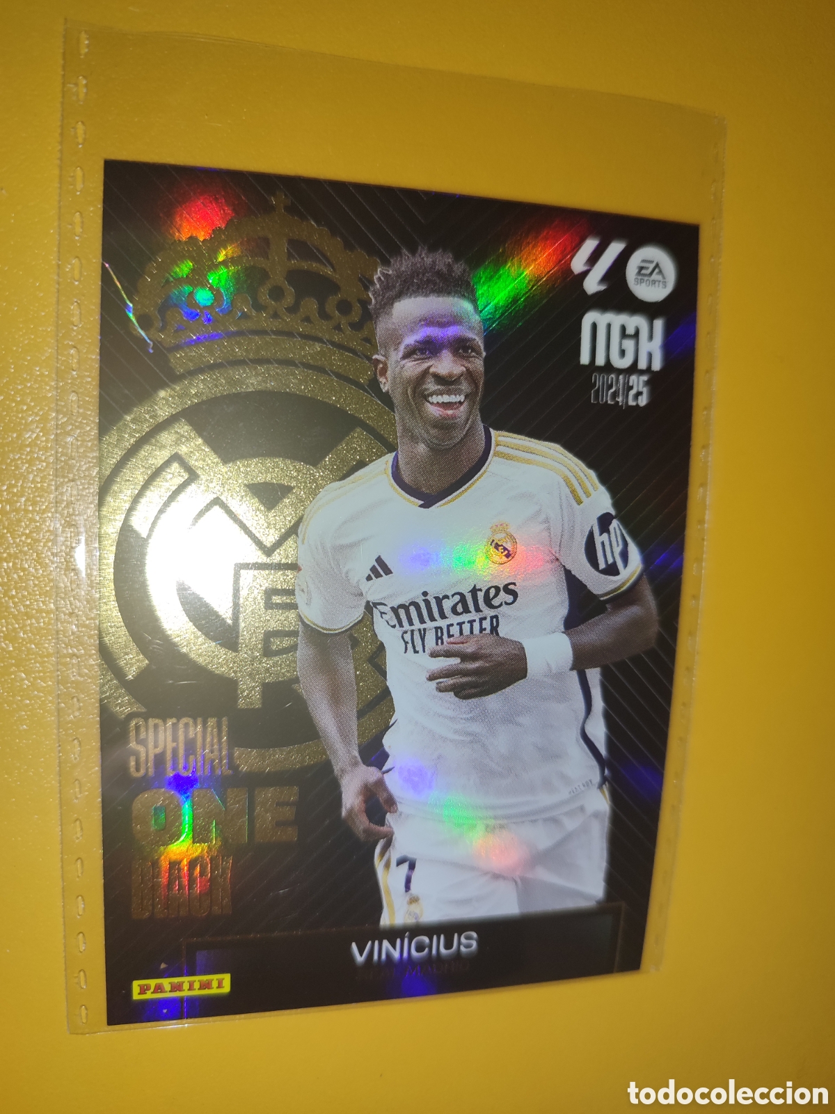 Cromos de f&uacute;tbol: Vinicius Special One Black Megacraks 24/25