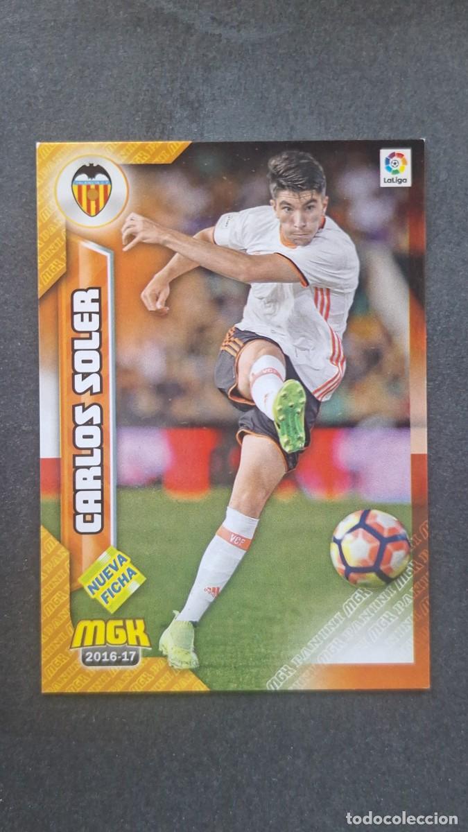 Cromos de f&uacute;tbol: L1 CARLOS SOLER VALENCIA C. F. 498 BIS NUEVA FICHA PANINI MEGACRACKS 2016 2017 16 17