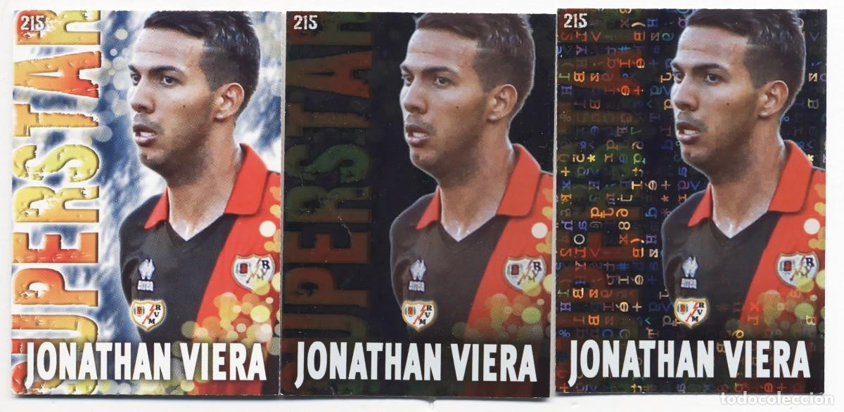 Cromos de f&uacute;tbol: RAYO VALLECANO VIERA N&ordm; 215 SUPERSTAR BRILLO LISO MUNDICROMO FICHA LIGA 2013 2014 13 14