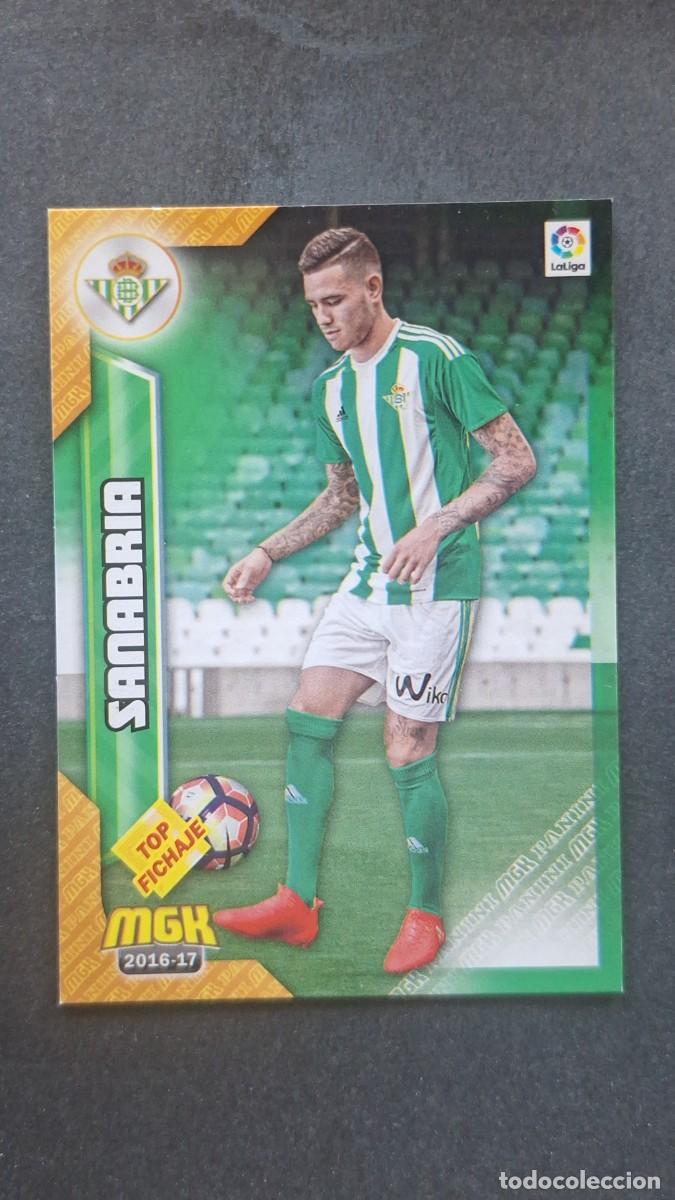 Cromos de f&uacute;tbol: L1 SANABRIA REAL BETIS BALOMPIE 130 TOP FICHAJE PANINI MEGACRACKS 2016 2017 16 17