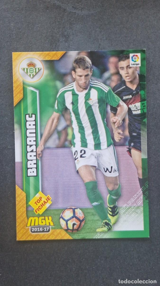 Cromos de f&uacute;tbol: L1 BRASANAC REAL BETIS BALOMPIE 132 TOP FICHAJE PANINI MEGACRACKS 2016 2017 16 17