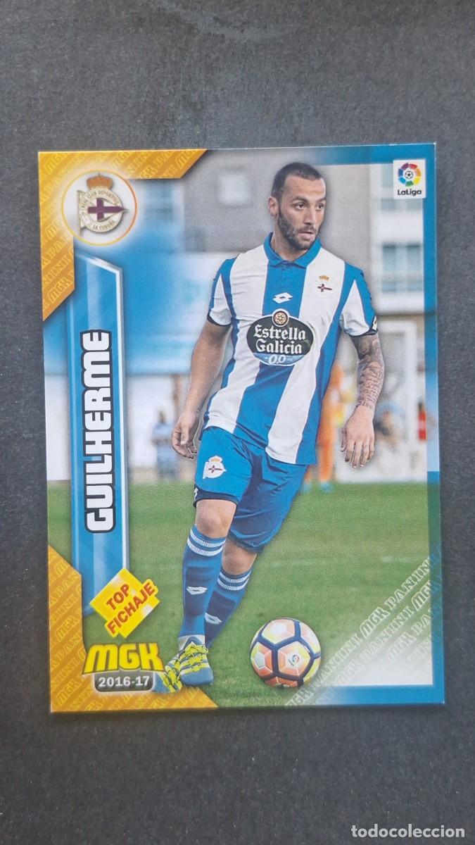 Cromos de f&uacute;tbol: L1 GUILHERME DEPORTIVO DE LA CORU&Ntilde;A 185 TOP FICHAJE PANINI MEGACRACKS 2016 2017 16 17