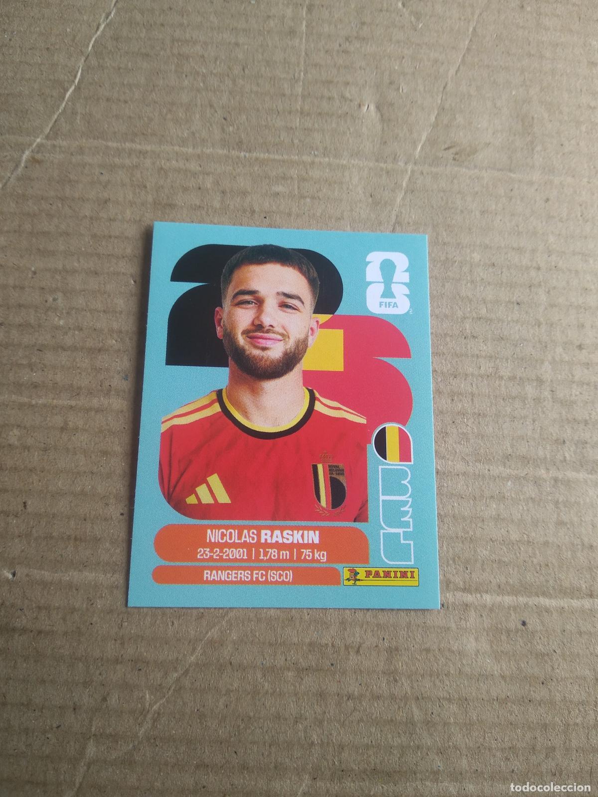 Cromos de f&uacute;tbol: BEL 11 NICOLAS RASKIN BELGICA CROMO FUTBOL PANINI MUNDIAL 2026 WORLD CUP COPA MUNDO