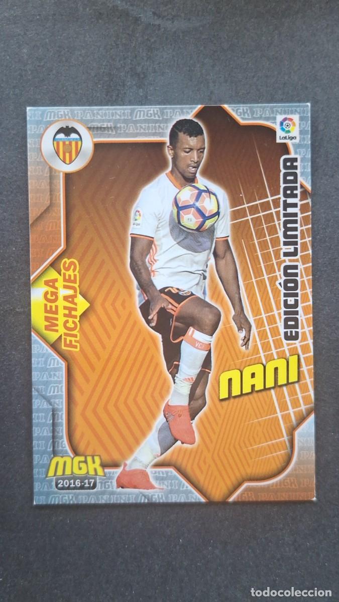 Cromos de f&uacute;tbol: L1 NANI VALENCIA C. F. 508 BIS MEGA FICHAJE EDICION LIMITADA PANINI MEGACRACKS 2016 2017 16 17