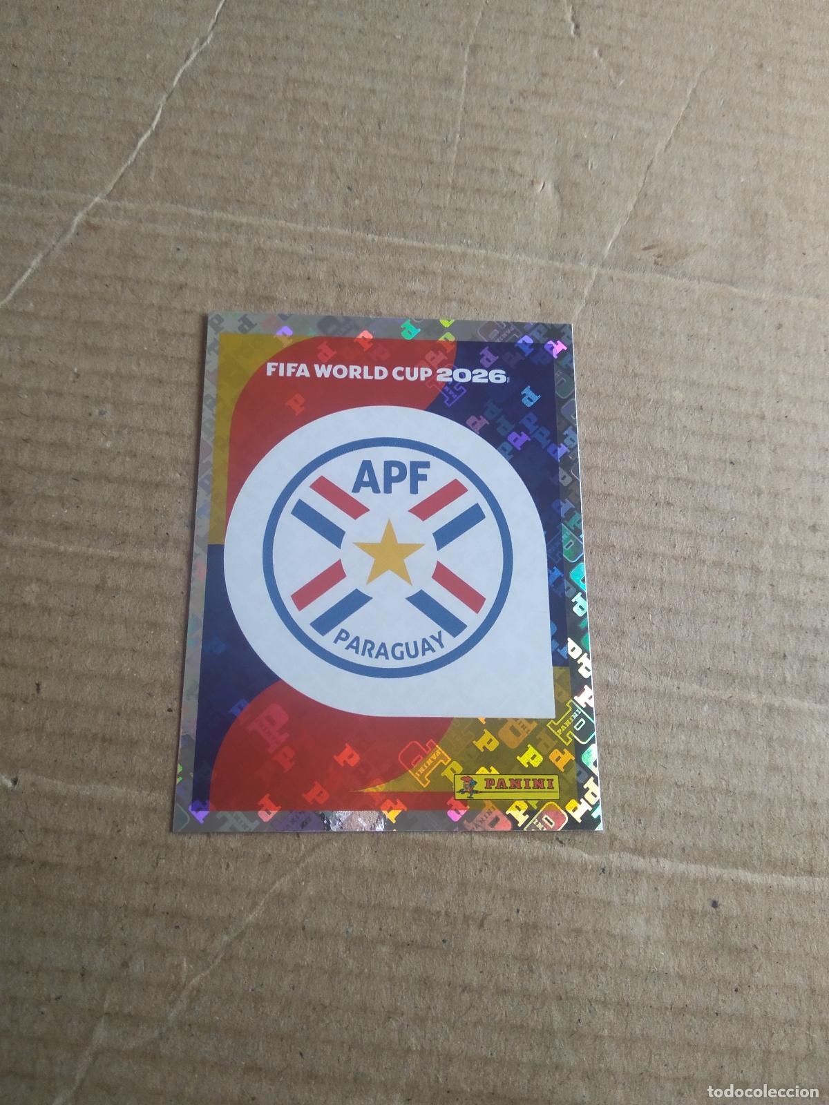 Cromos de f&uacute;tbol: PAR 1 ESCUDO PARAGUAY CROMO FUTBOL PANINI MUNDIAL 2026 WORLD CUP COPA MUNDO