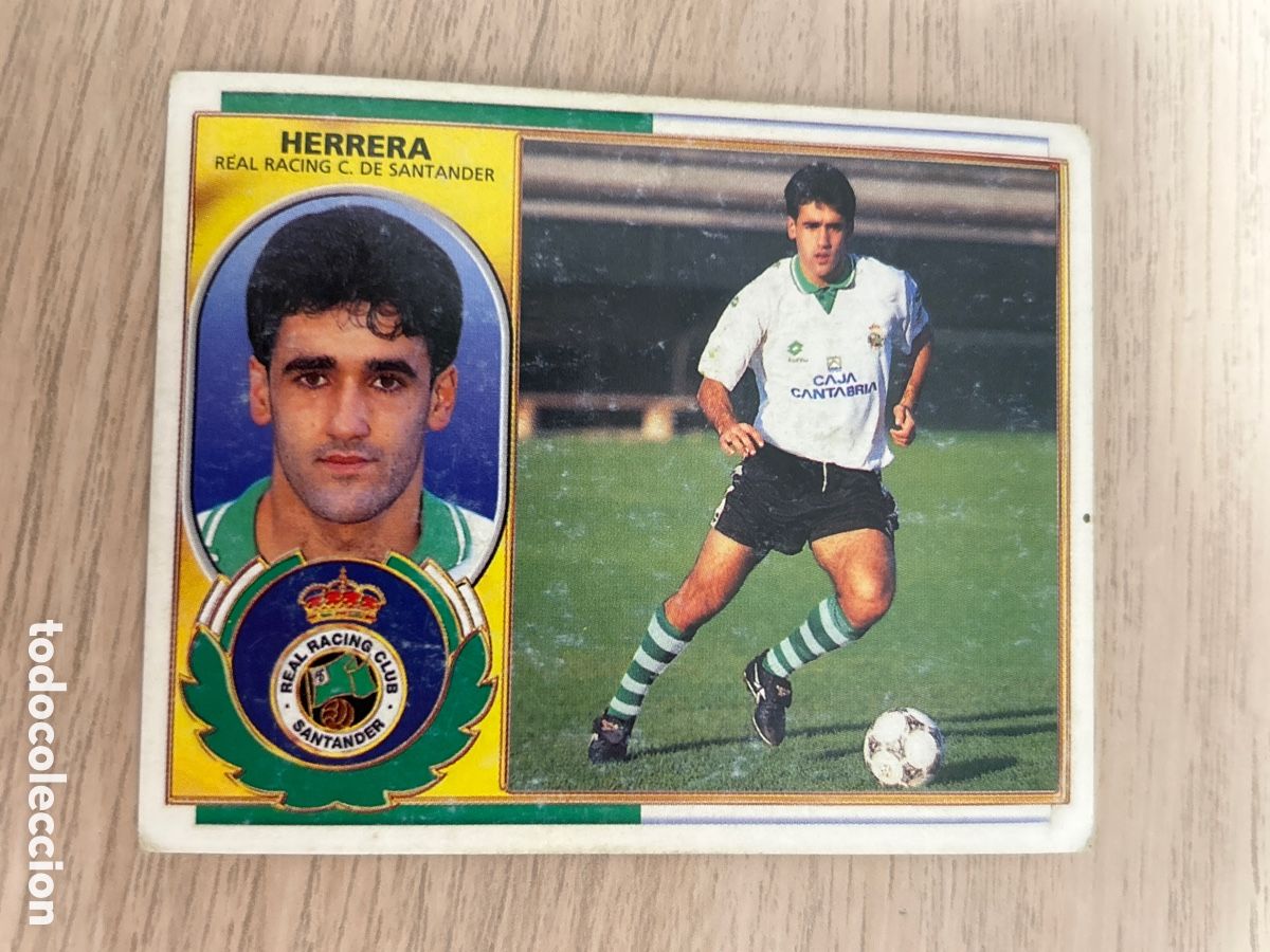 Cromos de f&uacute;tbol: HERRERA RACING SANTANDER BAJA LIGA ESTE 1996 1997 96 97 SOBADO NUNCA PEGADO SIN PEGAR