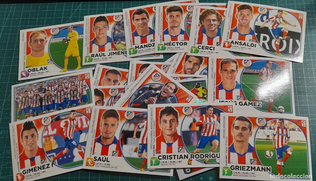 Cromos de f&uacute;tbol: Lote Liga Este 2014 2015 14 15 Todos los cromos del Atl&eacute;tico Madrid - Sin Pegar