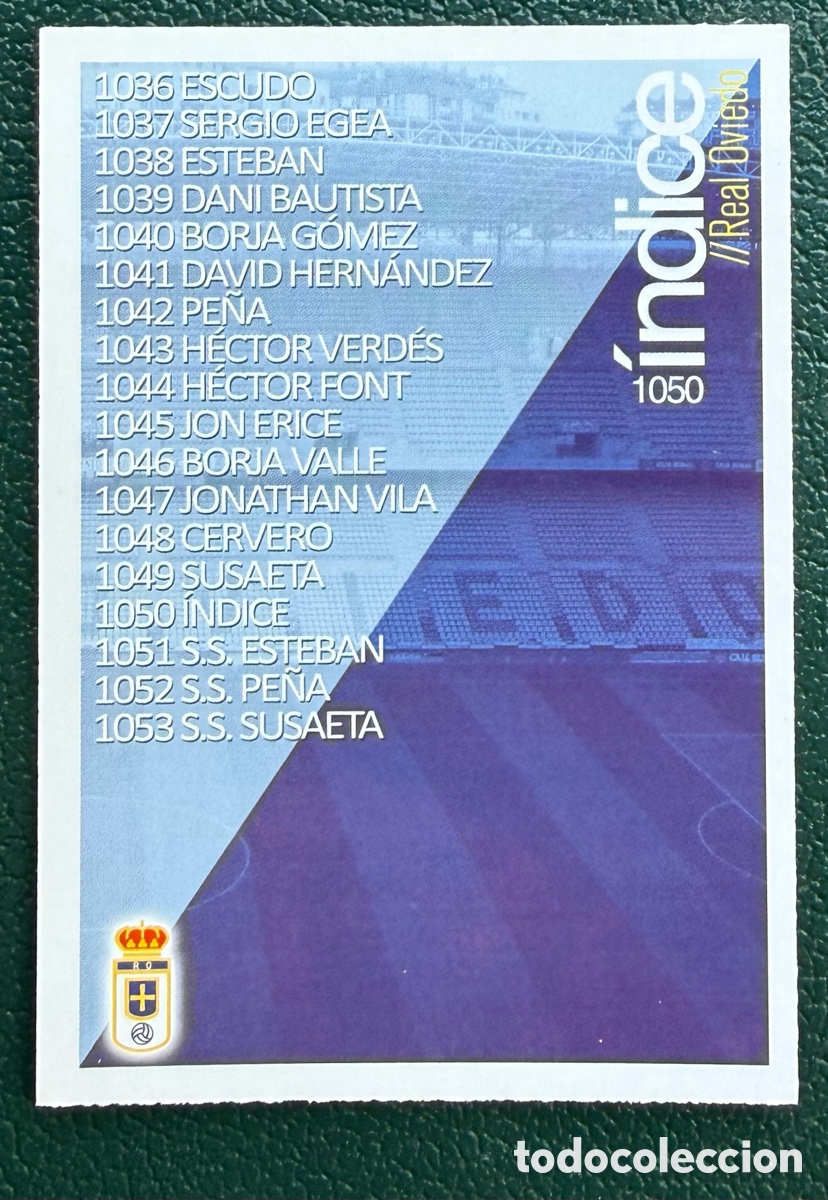 Cartes &agrave; collectionner de Football: 1050 INDICE REAL OVIEDO FICHAS ALBUM MUNDICROMO 2015 2016 15 16