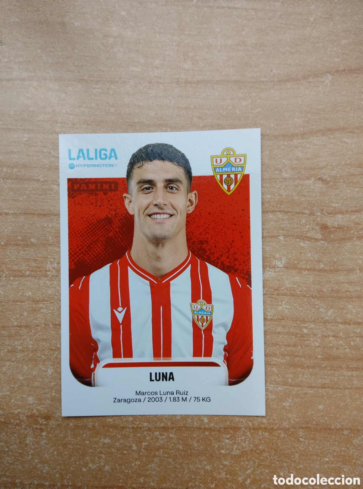 Cromos de f&uacute;tbol: 25B MARCOS LUNA ALMERIA LIGA HYPERMOTION 2025 2026