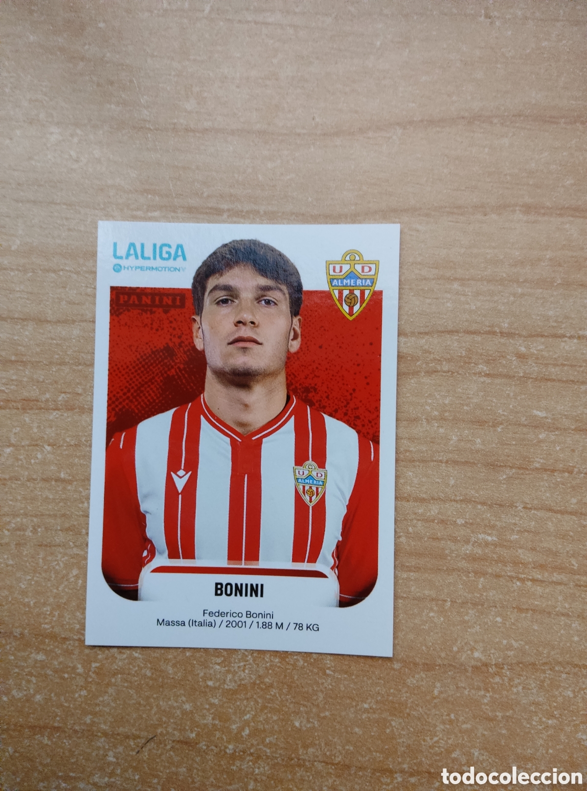 Cromos de f&uacute;tbol: 28 BONINI ALMERIA LIGA HYPERMOTION 2025 2026