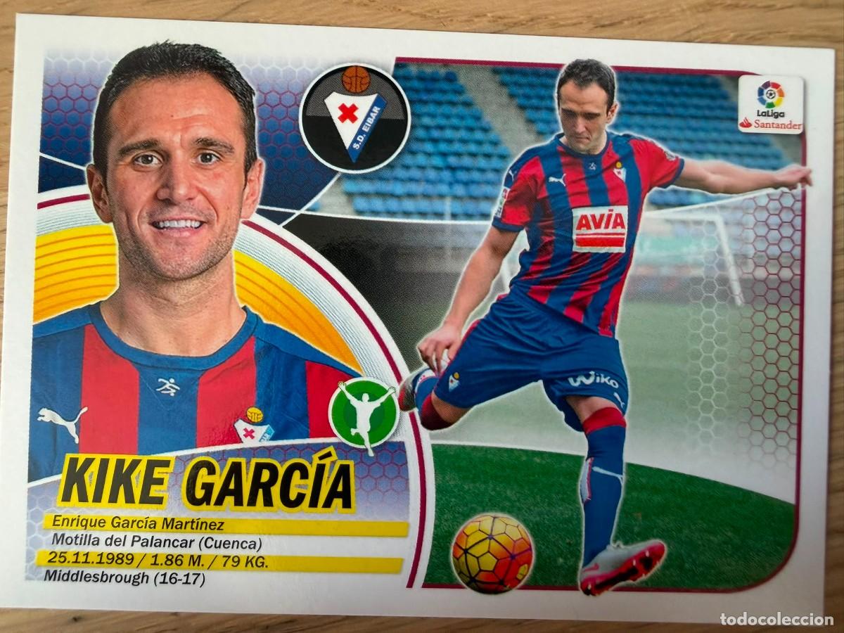Cromos de f&uacute;tbol: 15 KIKE GARCIA EIBAR 16 17 2016 2017 LIGA SANTANDER COLECCIONES ESTE SIN PEGAR STICKER