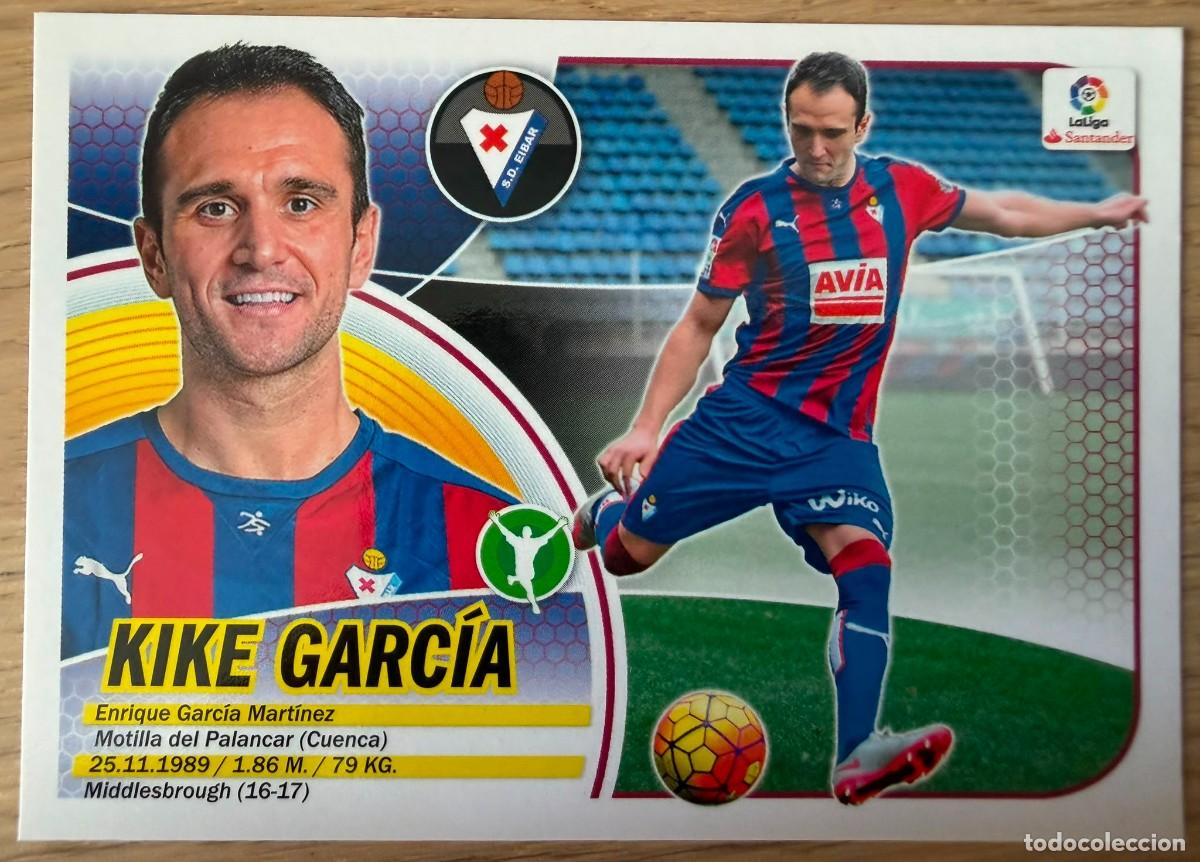 Cromos de f&uacute;tbol: 15 KIKE GARCIA EIBAR 16 17 2016 2017 LIGA SANTANDER COLECCIONES ESTE SIN PEGAR STICKER
