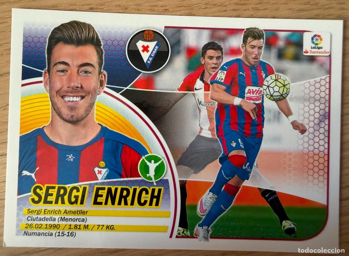 Cromos de f&uacute;tbol: 16 SERGI ENRICH EIBAR 16 17 2016 2017 LIGA SANTANDER COLECCIONES ESTE SIN PEGAR STICKER