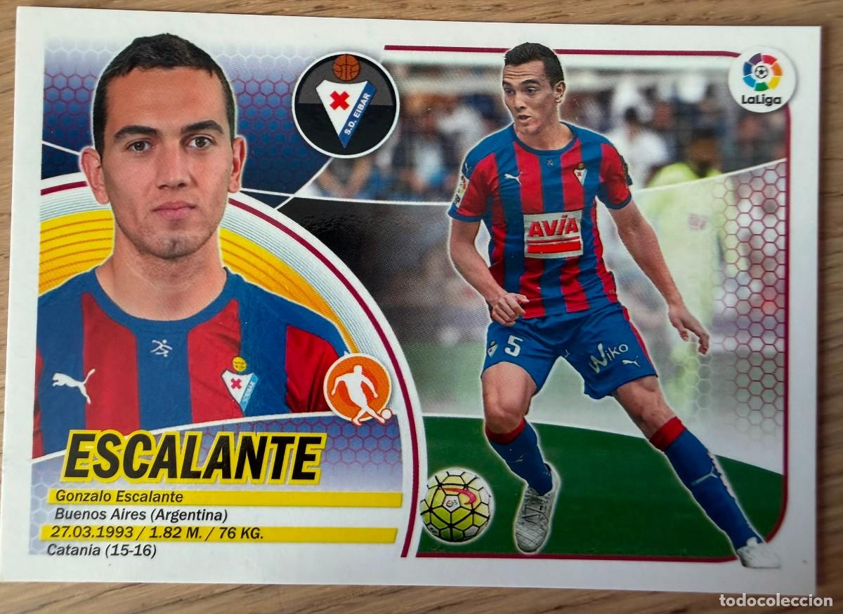 Cromos de f&uacute;tbol: 8 ESCALANTE LOGO SOLO LIGA EIBAR 16 17 2016 2017 LIGA SANTANDER COLECCIONES ESTE SIN PEGAR STICKER
