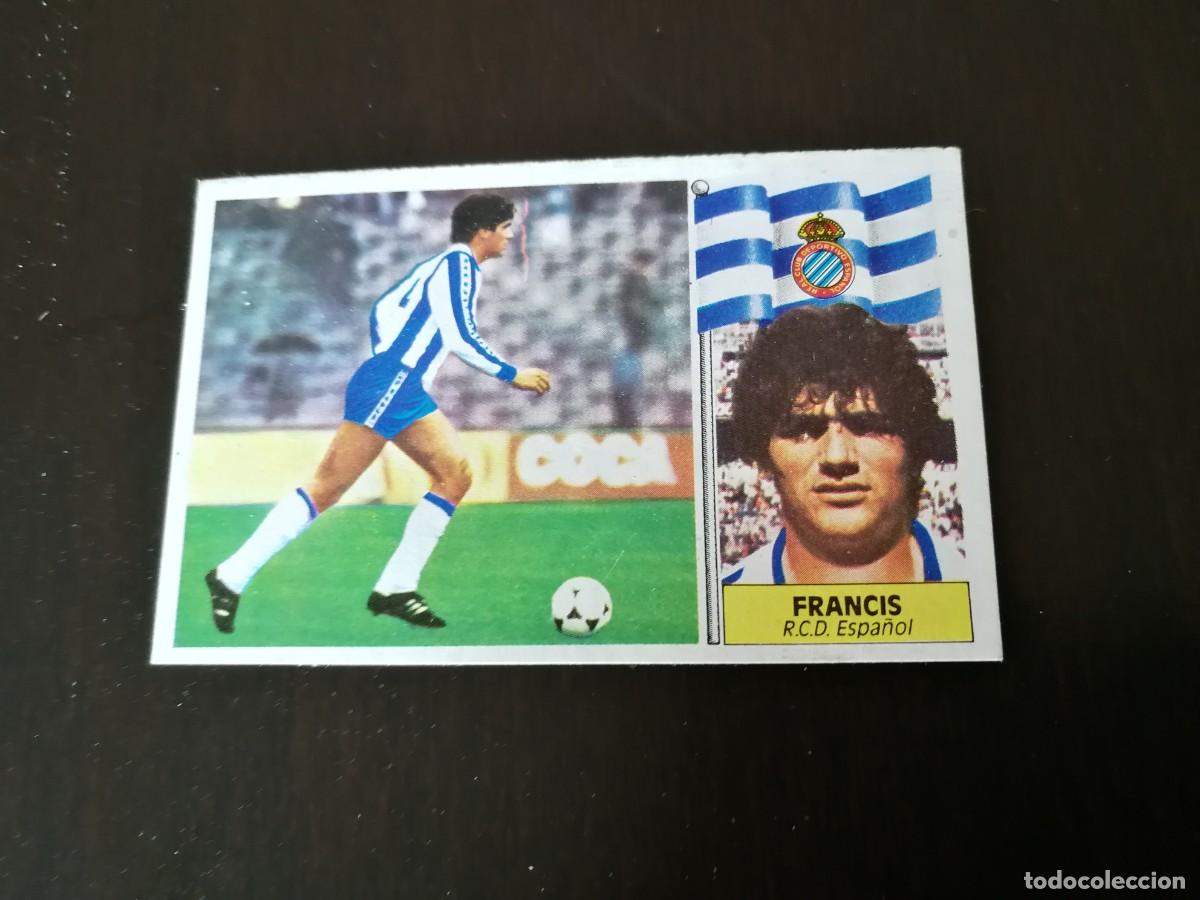 Cromos de Futebol: Francis RCD Espa&ntilde;ol, versi&oacute;n Ultimo Fichaje n&ordm; 29 dif&iacute;cil Editorial Este despegado, Buen estado